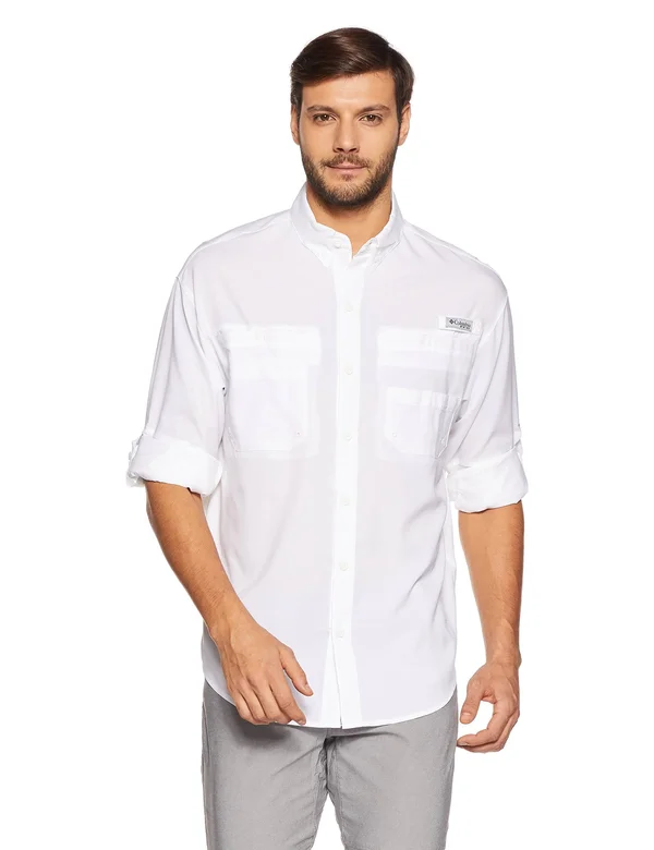 Columbia Men's Tamiami II LS Shirt - 4XT - White