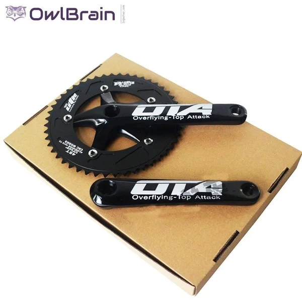 CYSKY Single Speed Crankset Set 48T 170mm Crankarms 130 BCD Fixie for Bike Fixed Gear