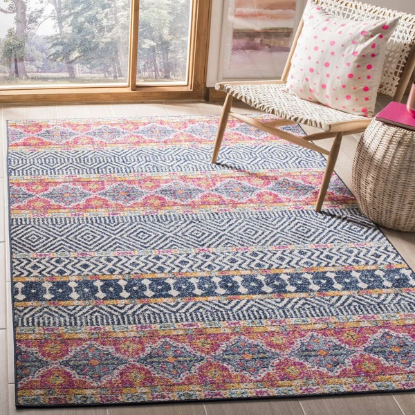 Safavieh Madison MAD797N 6&7x22 x 9&2x22 Navy, Ivory Area Rug