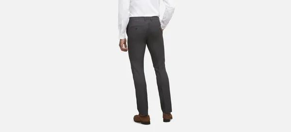 Kenneth Cole Stretch Solid Skinny Fit Flex Waistband Flat - Shoe Front Dress Pant
