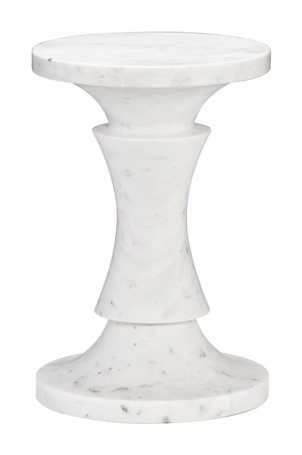 Bernhardt Cade Marble Drink Table, White
