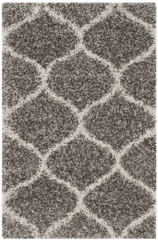 Safavieh Hudson Shag SGH280B Grey - Ivory Rug 7& x 7& Round