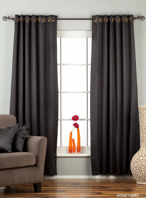 Black Ring, Grommet Top 90% Blackout Curtain, Drape, Panel - Piece