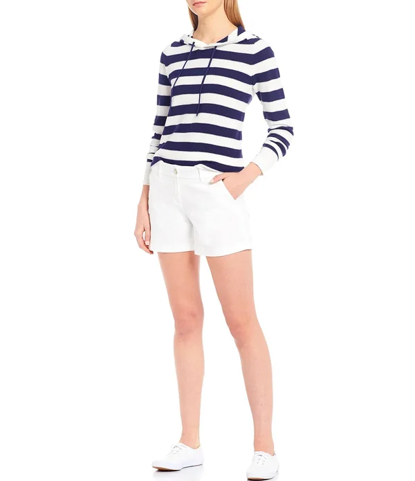 Southern Tide Caroline Stretch Twill Shorts, Womens, 10, Bermuda Teal