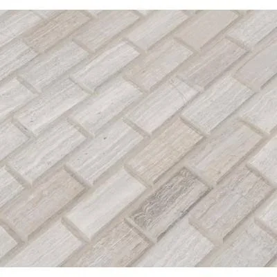 MSI 12 in. x 12 in. x 10 mm White Oak Honed Marble Mesh-Mounted Mosaic Tile (0.97 Sq. ft.)