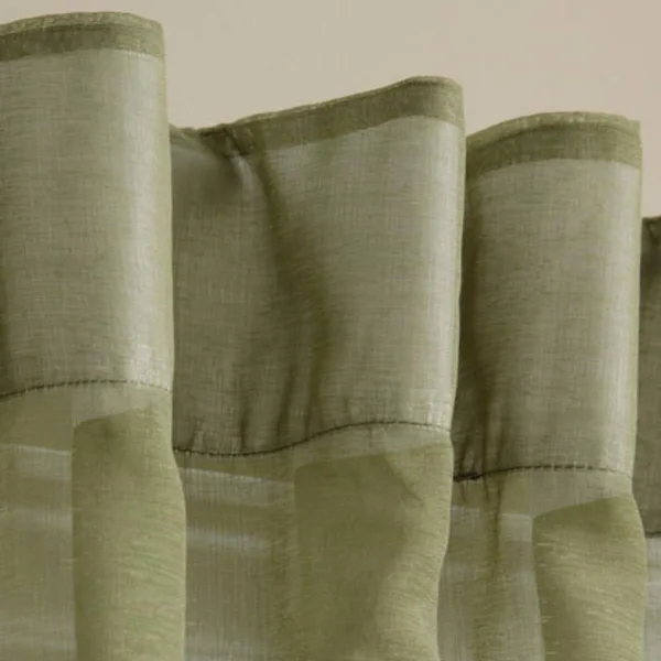 Lucerne Wanda Pleat Back Tab Curtain Panel Pair - Custard - 63 Inches - 104 x 63