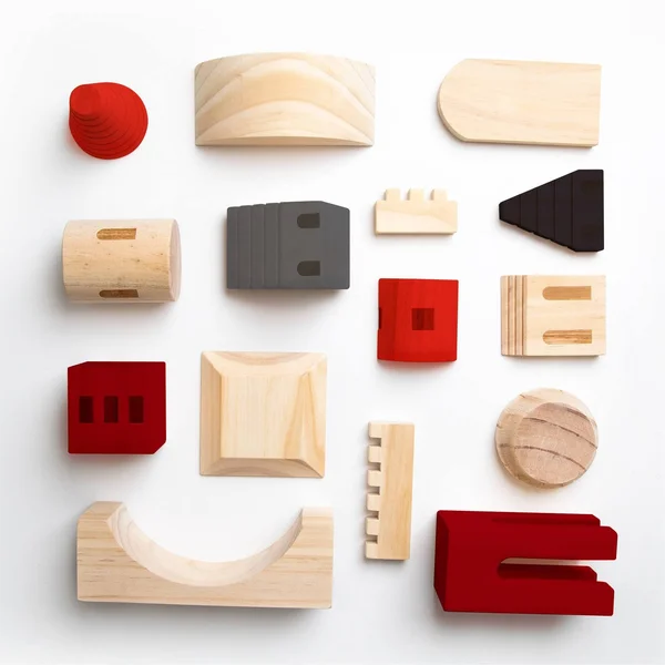 Fao Schwarz Create A Castle Wooden Blocks - 60pc