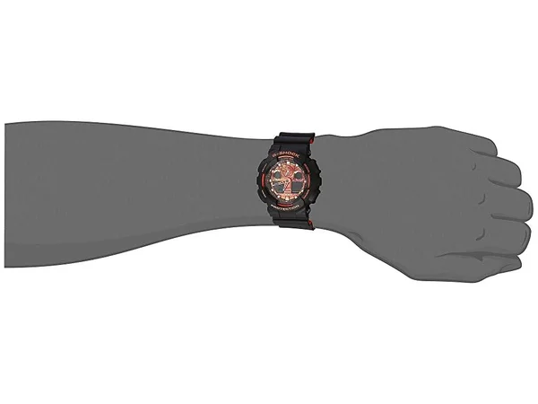 G-Shock Analog-Digital Watch - Ga100br-1a - Black/Orange
