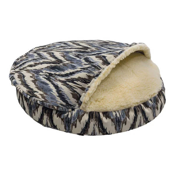 Snoozer Show Dog Collection Small Luxury Cozy Cave Bed - Tempest Indigo