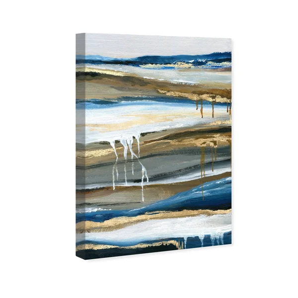 Oliver Gal 'Lovely Blue Skies' Abstract Wall Art Canvas Print Paint - Gold - Blue - 16 x 24