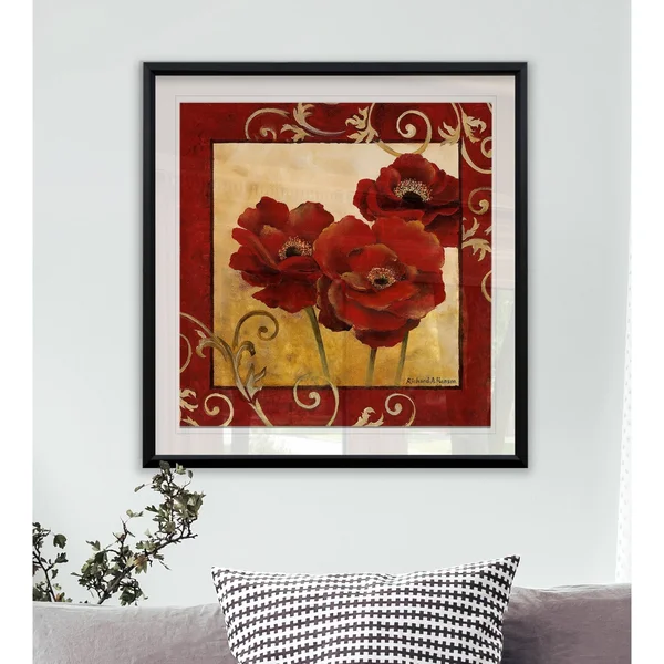 Poppies II -Framed Giclee Print - 38x38