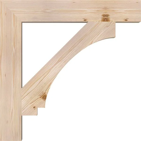 Ekena Millwork BKT06X36X36IMP05SDF 5 1/2x22W x 36x22D x 36x22H Imperial Block Smooth BRACKET, Douglas Fir