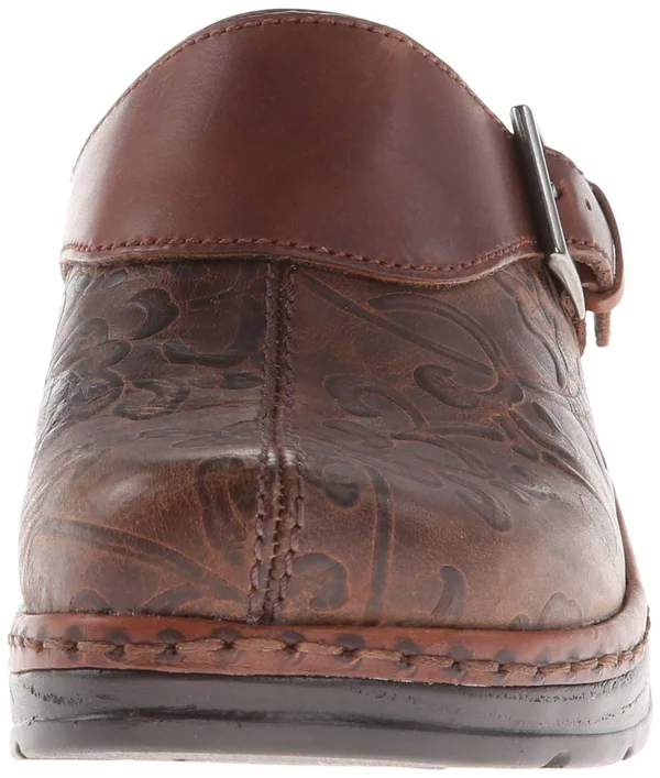 Klogs Women's Austin Mule Brown Flower Tool 9.5