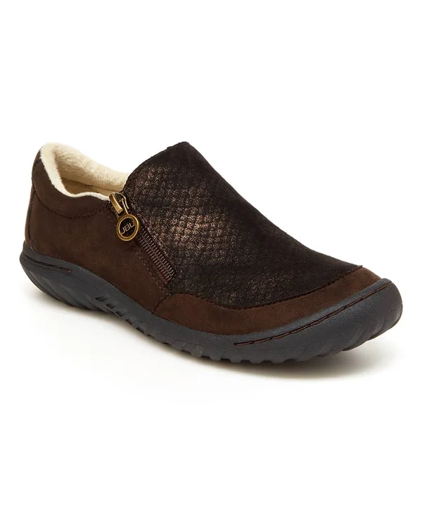 JBU by Jambu Women's Loafer Brown Cranberry Side-Zip Loafer 8.5