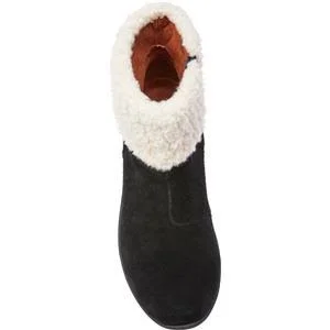 Women's Vionic Ruth Ankle Bootie Black Suede 6 M