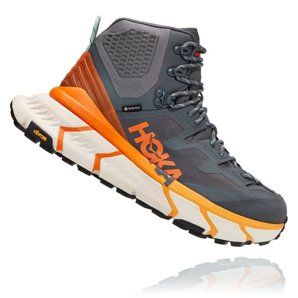 Hoka One One Tennine Hike GORE-TEX Hiking Boot Men's, Castlerock/Persimmon Orange, 10.5