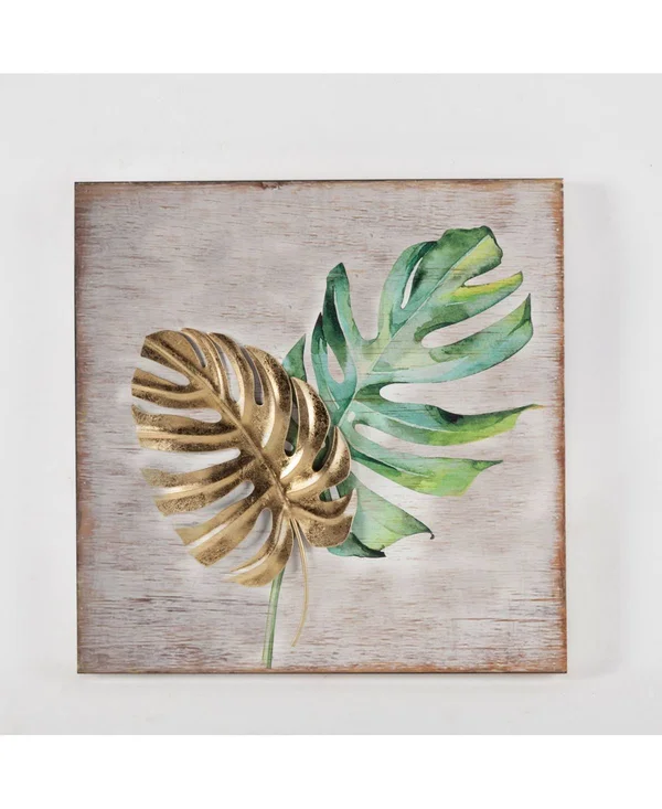 Luxen Home Set of 2 Leaf Wall Plaque