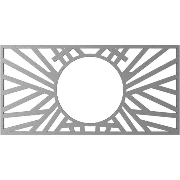 Ekena Millwork CMPP36X18HOASV 36x22W x 18x22H x 13 3/8x22ID x 1x22P Hoover Architectural Grade PVC Pierced Ceiling Medallion - An