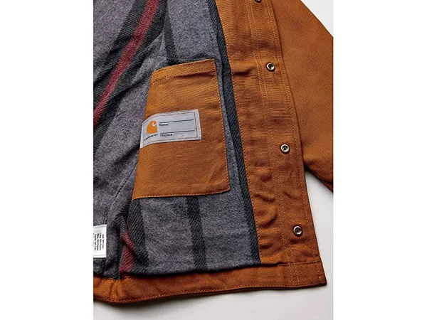 Carhartt Boys& Fleece-Lined Chore Coat, Carhartt Brown