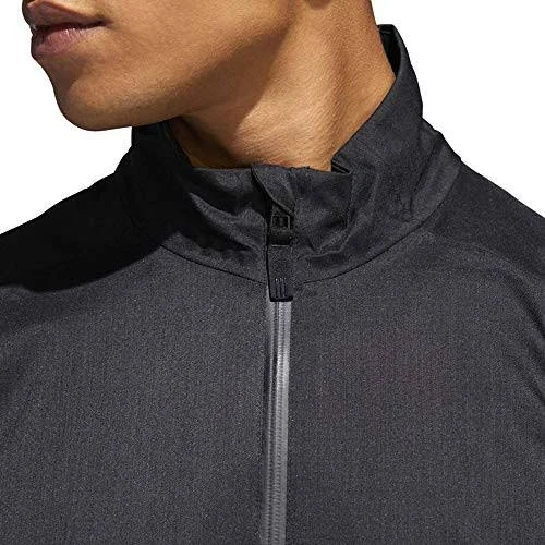 Adidas Mens Climaproof Heather Stretch Full Zip Rain Jacket Black 2XL