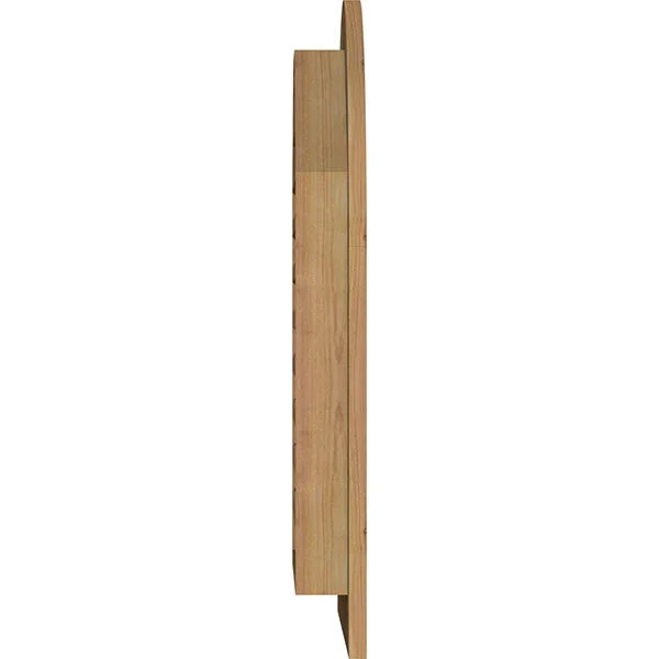Ekena Millwork GVWRT32X3401RFUWR 32x22W x 34x22H Round Top Gable Vent (37x22W x 39x22H Frame Size): Unfinished, Functional, Roug