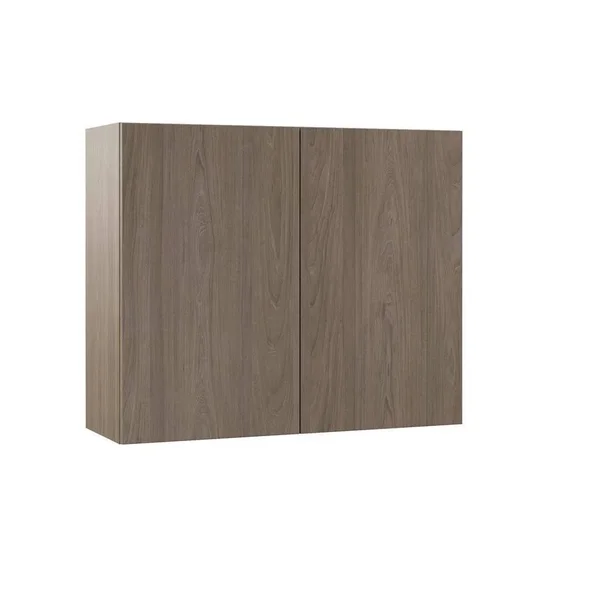 Hampton Bay Designer Series Edgeley Assembled 36x30x12 in. Wall Kitchen Cabinet in Driftwood, Brown