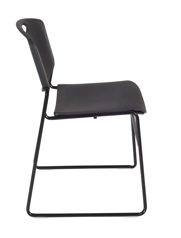 Regency Cain 60x22 x 24x22 Training Table- Cherry & 2 Zeng Stack Chairs- Black