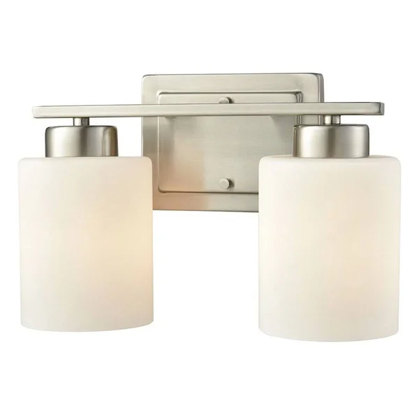 Thomas Lighting CN579211 Summit Place 2 Light Bath in Oil Rubbed Bronze with Opal White Glass