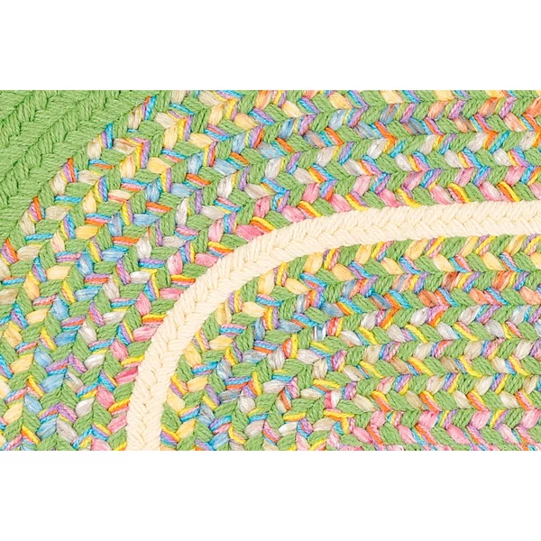 Rhody Rug Kid's Place Indoor/Outdoor Braided Rug - Pink 6& Round
