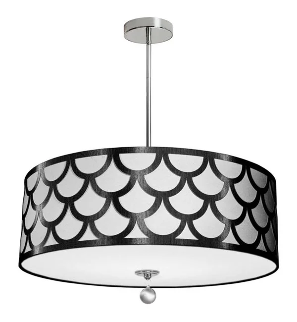 Dainolite 4 Light Pendant, Polished Chrome Finish HAN-244P-PC-WG