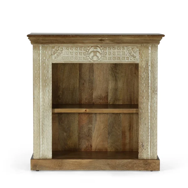 Christopher Knight Home Molena Book Shelf, Walnut + White Distressed