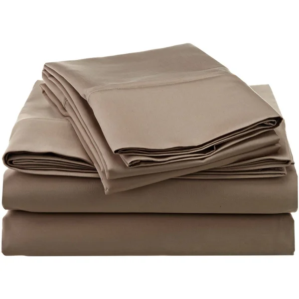 Superior Egyptian Cotton 1200 Thread Count Solid Sheet Set King-Taupe