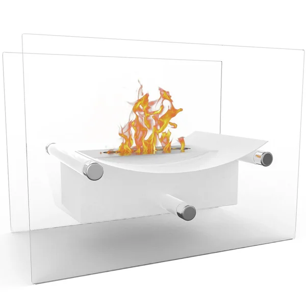 Regal Flame Arkon Fire Pit Tabletop Portable Bio Ethanol Fireplace in White