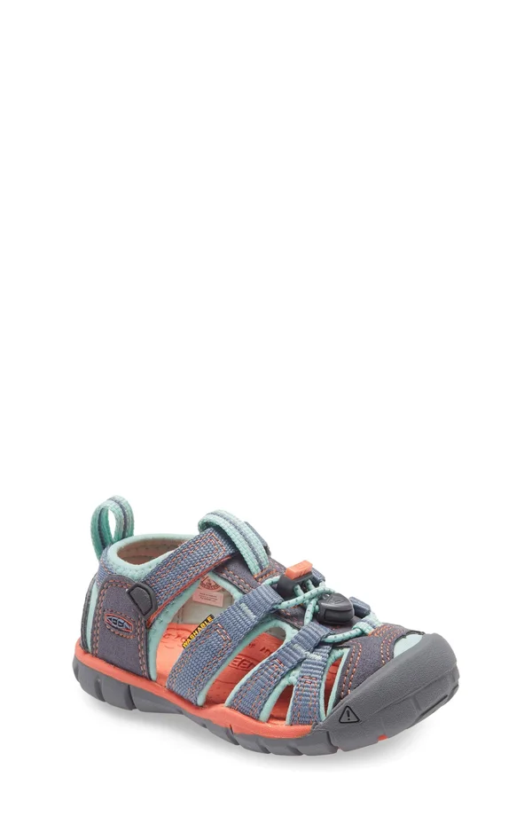 Keen Youth Seacamp II CNX Sandal - 7 - Flint Stone, Ocean Wave