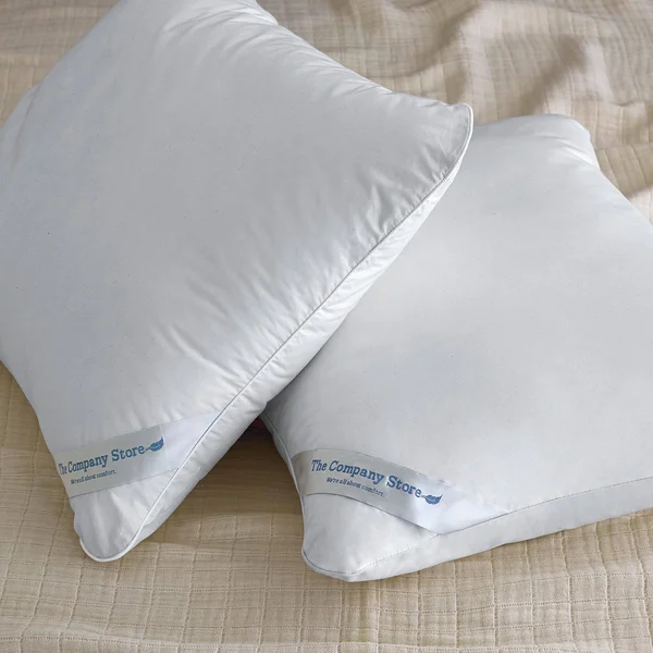 Lacrosse Down Pillow - White - Queen, Cotton/Down, The Company Store