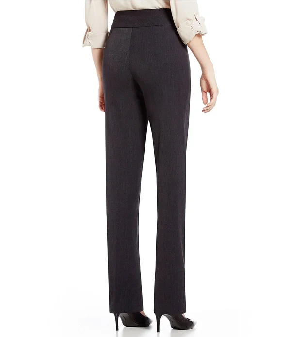 Investments Womens The Park Ave Fit Secret Support Straight Leg Pants