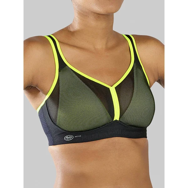 Anita Active Air Control Wirefree Padded Sports Bra Black/Neon