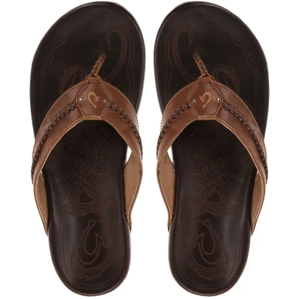 Olukai Mea Ola Tan/Dark Java 10138-3448 (Men's) 7 at Dodds Shoe Co