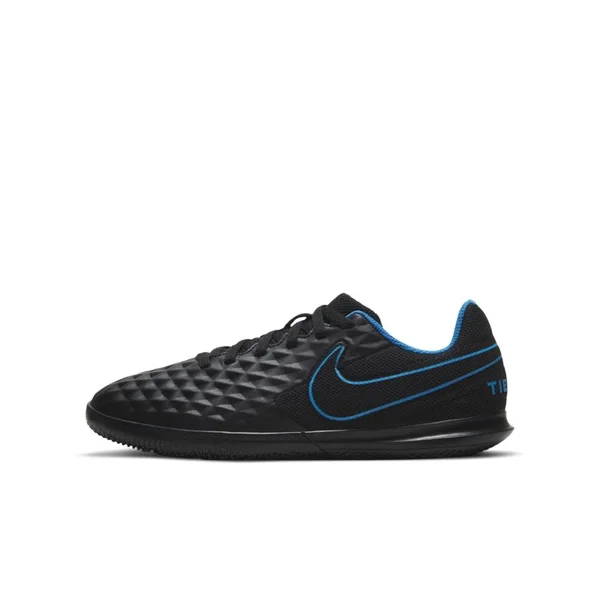 Nike Kids& Tiempo Legend 8 Club Indoor Soccer Shoes - Black