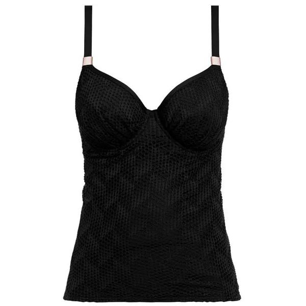Fantasie Swim Marseille Tankini Swimsuit Black - FS6684BLK, Poinsettia - 40E Black