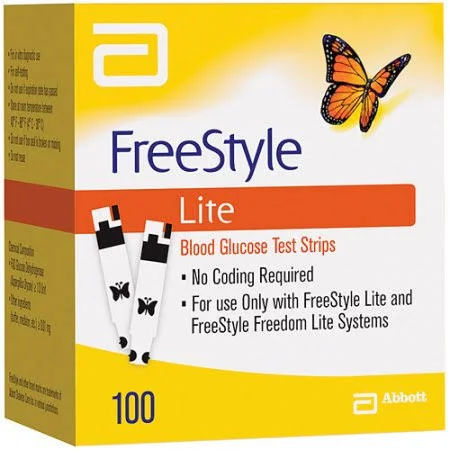 Freestyle Lite Blood Glucose Test Strips 100 Count (2 Pack)