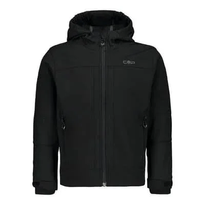 Cmp Hood Fix Softshell Jacket Black Kids - 8