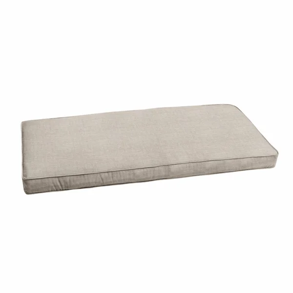 Mozaic Company Sunbrella Corded Bench Cushion Silver Grey