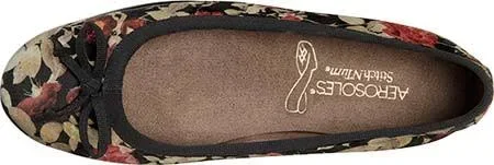Aerosoles Fast Bet Ballet Flat - Black Floral (10.5 W)