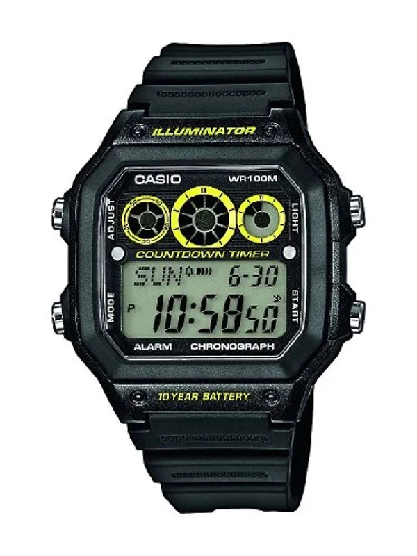 Casio Black Digital Men Watch Ae-1300wh-1avef