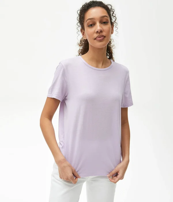 Michael Stars Brittany Relaxed Crew Tshirt in Pink, Size Large