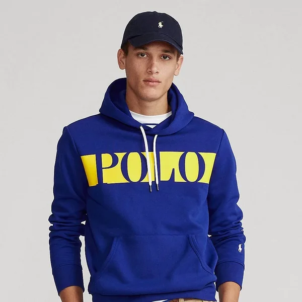 Polo Ralph Lauren Men's Double-Knit Graphic Hoodie - Heritage Royal