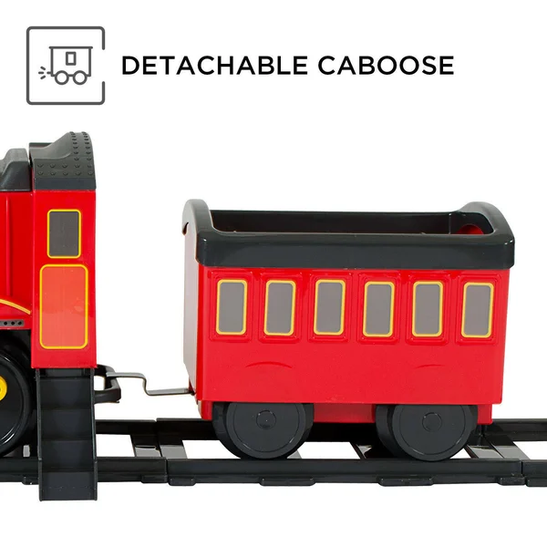 Rollplay Steam Train 6 Volt Children's Battery Ride-On Toy, Red