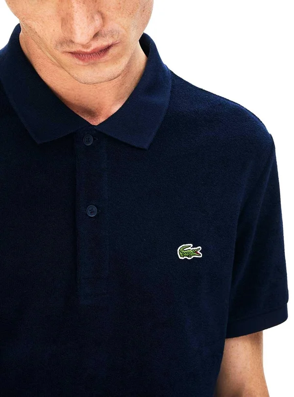 Lacoste Cotton Fleece Blend Regular Fit Polo Shirt - Navy| PH5474-166