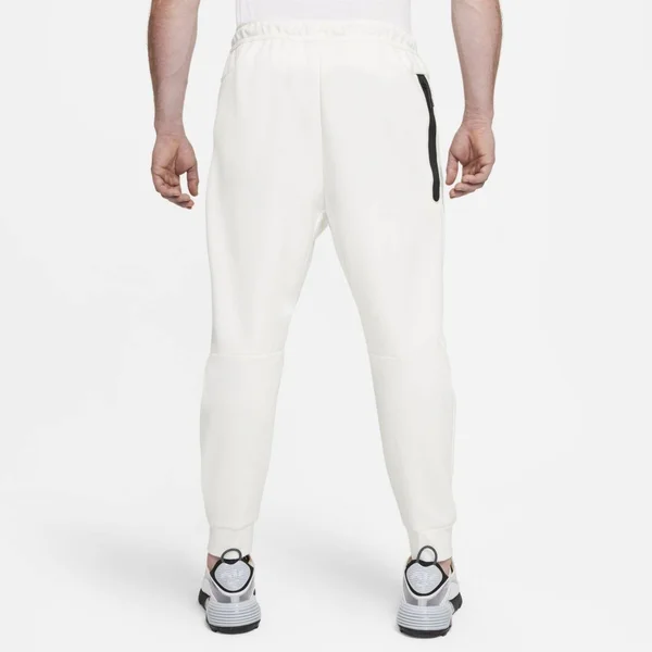 Nike Tech Fleece Taped Jogger Pants in White/Sail Size Small - Cotton/Polyester/Fleece
